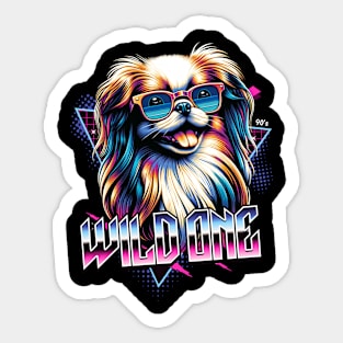 Wild One Japanese Chin Dog Sticker